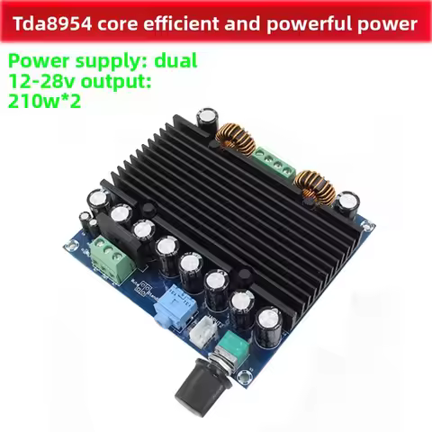 XH-M251 TDA8954 Class-D Amplifier 2×210W High Efficiency Low Noise Dual 12-28V