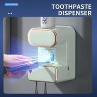 自動感應擠牙膏紫外線牙刷消毒器牙膏感應器殺菌多功能免打孔