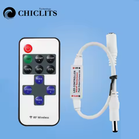 Mini Wireless Remote Controller LED Dimmer For LED Lights Lamps DC5-24V Light Controller Lamp Colors