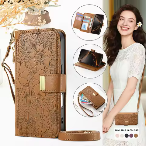 Honor Magic 8 Pro 5G Flip Case 6-Card Crossbody Wallet Bag Funda Honor Magic8 Lite 7 Pro Magic 6 Lit