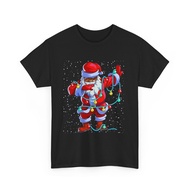Santa Dabbing Christmas Shirt Cool Santa Holiday Lights Shirt Funny Xmas Gift