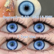 KSSEYE 2pcs Color Contact lens Yearly Cosplay Soft Contact Lens 14.5MM Halloween Eye Makeup 0~-8.00 
