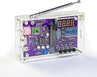 DIY FM Radio Kit, 87-108MHz Frequency Range, STC15W Chip, RDA5807S Module, TDA2822 Amplifier, Acryli