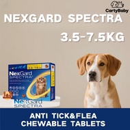 NEXGARD SPECTRA Flea, Tick & Worm Chewable Treatment For Dog 3.5-7.5KG