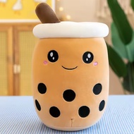 Halloween Kawaii Fruit Drink Plush Stuffed Soft Pink Strawberry Milk Tea Plush Boba Tea Cup Toy Bubb