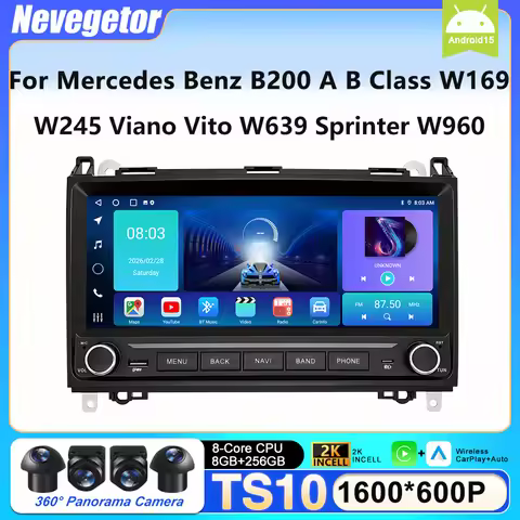 Car Radio For Mercedes Benz B200 A B Class W169 W245 Viano Vito W639 Sprinter W960 Auto Multimedia T