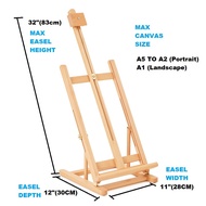 Tabletop Wooden Studio Easel / Easel Stand / Table Easel