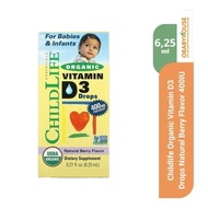 Childlife Organic Vitamin D3 Drops Natural Berry Flavor 400 Iu 6,25 Ml