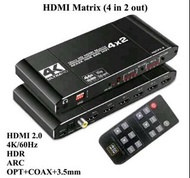 4K/60Hz HDMI Matrix, HDMI矩陣, (Splitter x Switch)