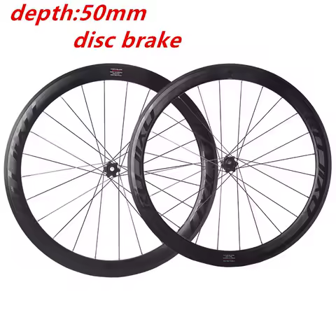 RUJIXU-700C Wheelset Road Wheels, Disc Brake, Thru Axle, 24 Holes, 40mm Clincher