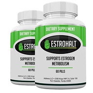 Estrohalt 2 Pack 120 Pills- Best Estrogen Blocker DIM Supplement (Diindolylmethane) and Indole-3-Car