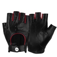 GSG Women Fingerless Leather Gloves Driving Leather Gloves Motorcycle Biker Gloves Unlined Half Fing