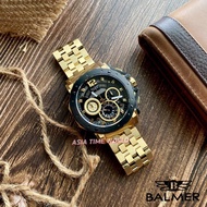 宾马  Balmer A7935G GP-4 Sapphire glass Chronograph Black dial Gold Stainless Steel Men Watch