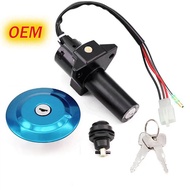 For Yamaha YBR125 IGNITION SWITCH Lock Set AND Gas Tank Cap Seat Keys (4 line)