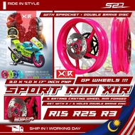 Sport Rim X1R YAMAHA R15 R25 R3 + Double Brake Disc PNP Sportrim Front 3.0 Rear 4.0 X 17" 17INCH 3 5