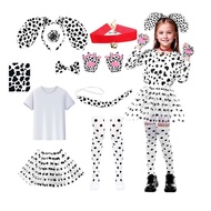 Dalmatian Headband Gloves Skirt Halloween Costume Suit Styling WJG