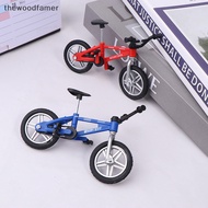 thewoodfamer Retro Alloy Mini Finger BMX Bicycle Assembly Bike Model Toys Gadgets Gift Toys Model EN