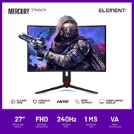 ElementOne 27-inch Monitor 27HGCV 1500R VA 240Hz [1920 x 1080] - With Height Adjustable Stand