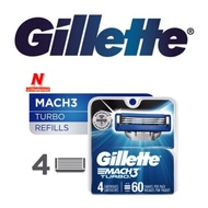 Gillette  MACH3 TURBO Refills 4 Cartridges