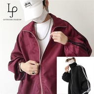 LJ- Windbreaker Jacket Men Motor Sunscreen Windproof Fashion Ladies Casual Zip Long Sleeve Women Jaket Lelaki Perempuan
