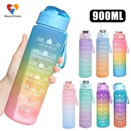 900ml Large Capacity Sports Water Bottle Gradient Tumbler Outdoor Travel Gym Jugs Portable Drinking Bottles