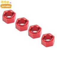 YUMEIREN 4Pcs 7mm Hex Wheel Hubs Adapter, CNC|Easy Installation RC Wheel Hex Drive Adapter, Durable 