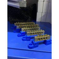 Grounding Bus Bar 8x12mm 4/6/7/8/10/12/16 Ways Brass Earth Bar Terminal Block for Solar Panel Electr