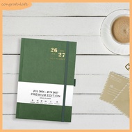 CONG 2026-2027 Daily Planner Jul 2026-Jun 2027 PU Academic Planner with Elastic Pen Slot 384 PagesFo