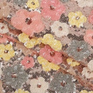 High-Quality Multicolor Sequin Embroidered Fabric Dress Skirt for Girls