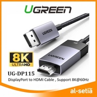 UGREEN DP115 8K DisplayPort to HDMI Cable 8K 60Hz 4K 144Hz HDR Video Audio Sync Cord - Gaming PC Mon