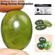 Natural Batu Akik Ijo Lumut Serpentine Jamin Giwang