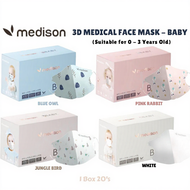 MEDISON 4PLY BABY 3D Medical Face Mask 3 Months to 3 Years Old KIDS (20's/BOX)