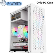 【E-WOITD】 เคสกระจก DIY ใส atx itx ไมโคร atx itx เคสคอมพิวเตอร์เดสก์ท็อปกระจกเคสคอมพิวเตอร์ HDD + SSD