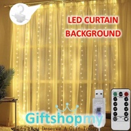Fairy Backdrop Curtain Hanging LED Strips Light 3X1M/ 3X3M with Remote Controller For Wedding Christ