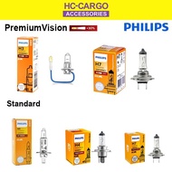 Genuine Philips Automotive Headlamp Bulbs 1PCS ( 30% More Brightness ) For H1 , H3 , H4 , H7 ( 12/55