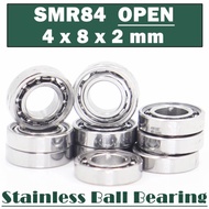 STAINLESS STEEL BALL BEARING SMR84 open: ID 4mm x OD 8mm x H 2mm