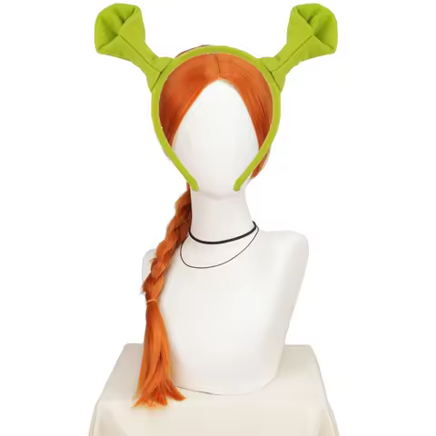 Halloween Masquerade Girls Adult Women Princess Fiona Cosplay Synthetic Wig or Fancy Fairy Accessori