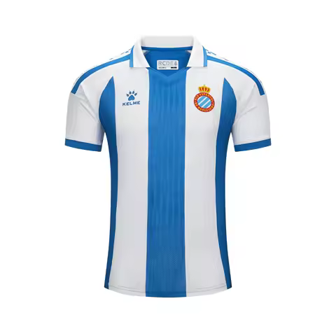 KELME Espanyol 2025/26 Season Home Jersey Wu Lei 2026 New Arrival Men's Football Shirt Short Sleeve 