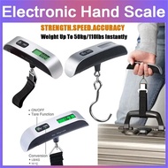 Skala Bagasi Digital Mudah Alih Paparan LCD 110lb/50kg Gantung Gantung Bagasi Perjalanan Bagasi Skal