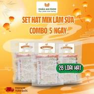 [5-DAY COMBO] Pre-mixed Nut Milk Set for 5 Days, Diverse Flavors, Convenient and Easy to Mix