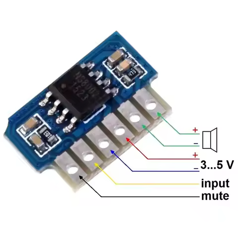 NS8002 3W Mono Audio Amplifier Module - Mini Low Voltage 3-5V Power Amp Board for DIY Stereo Speaker
