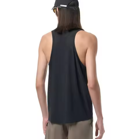 SATISFY Space Singlet sleeveless running vest breathable mesh letter print vest