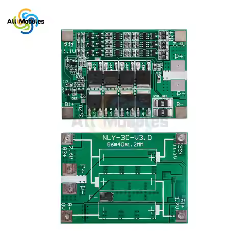 BMS 3S 40A Balancer PCM 18650 Lithium Battery Protection Board 3S BMS Li-ion Charger Charging With B