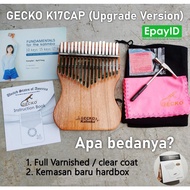 Gecko K17 Kalimba 17 Keys Solid Kalimba Mbira Piano Free Bonus