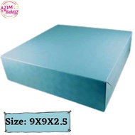 Talam Box No Window Color 9X9X2.5 (50Pcs) Kotak Kuih Talam | Kotak Kuih | Kotak Brownies by Azim Bakery