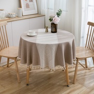 Yimanqiyun Green Jacquard Geometric Tablecloth Art Round Table Coffee Table Table Cloth Art Long Tab