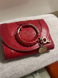 See by chole wallet red 紅色細銀包