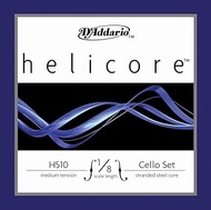 D'Addario Helicore Cello 10Blk Set 1/8 Med (H5101/8M-B10)