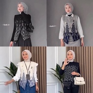 OLIVIA WOVEN VEST - VEST BY MAJAWANA Chinese Vest Batik Sleeveless Vest Woman