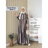 [Best Quality] [Cod] Dress Khayla Motif Bunga Maxi Dress Baju Muslim